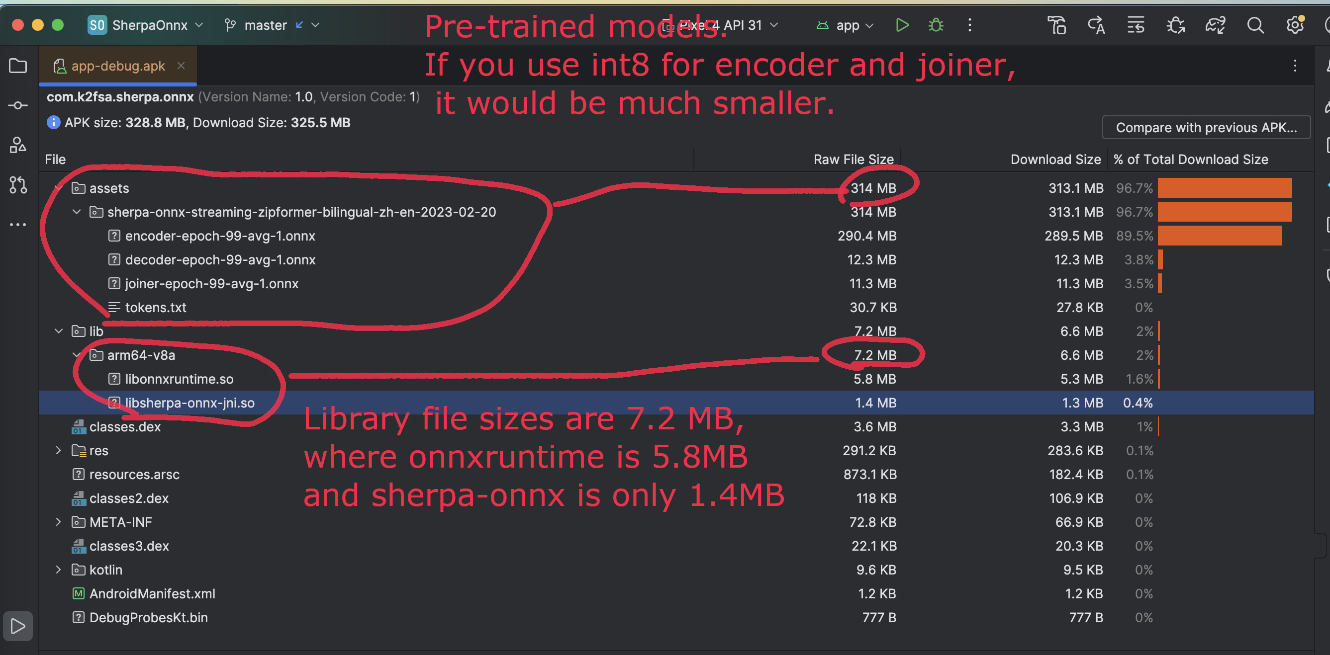 Result of analyzing apk