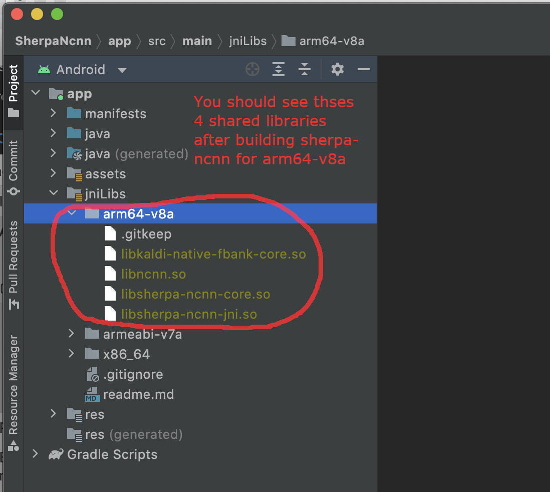 Generated shared libraries for arm64-v8a