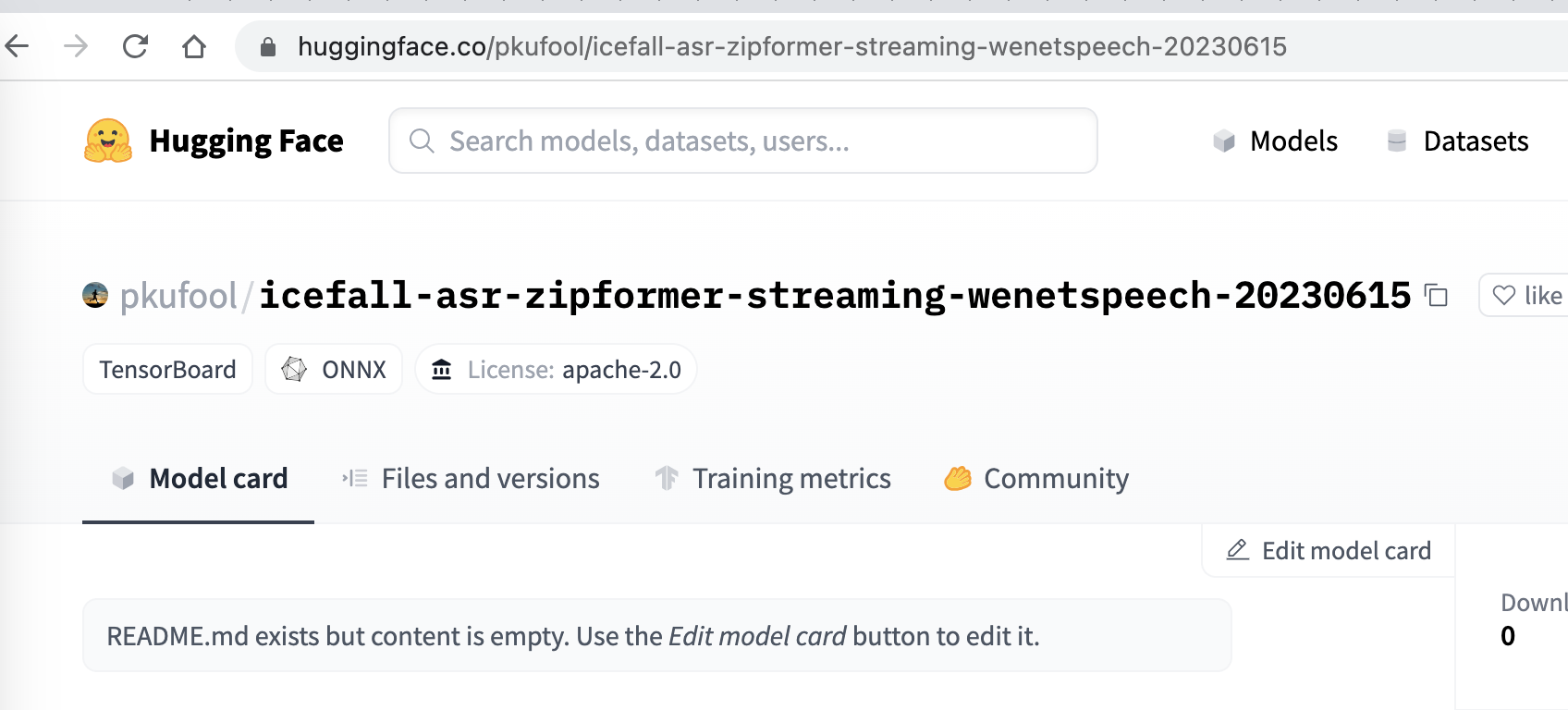 Visit the pre-traind model git repo
