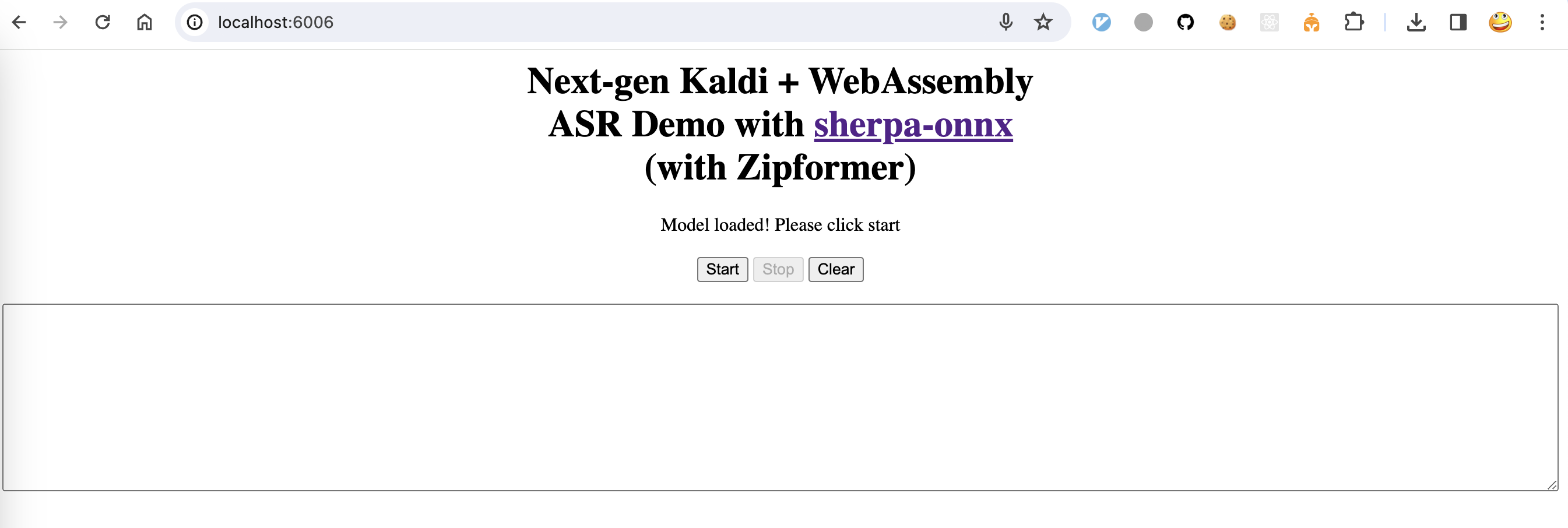 start page of wasm